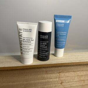 NEW Paula's Choice Mini Bundle SKIN PERFECT 8% AHA Gel 2% BHA Liquid RESIST SPF